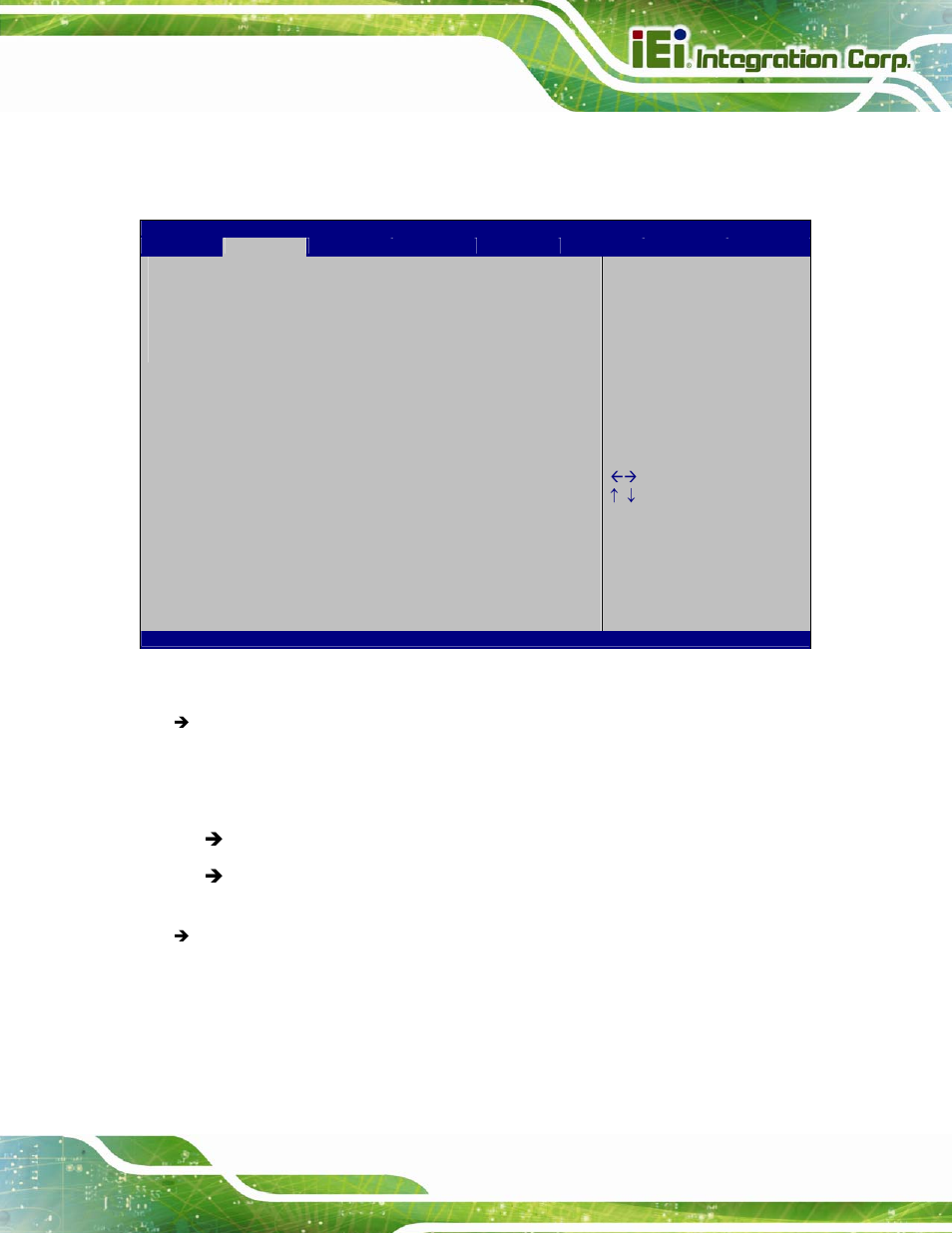 4 iei feature, Eature, Bios menu 15: iei feature | IEI Integration AFL2-W15B-H61 User Manual | Page 89 / 219