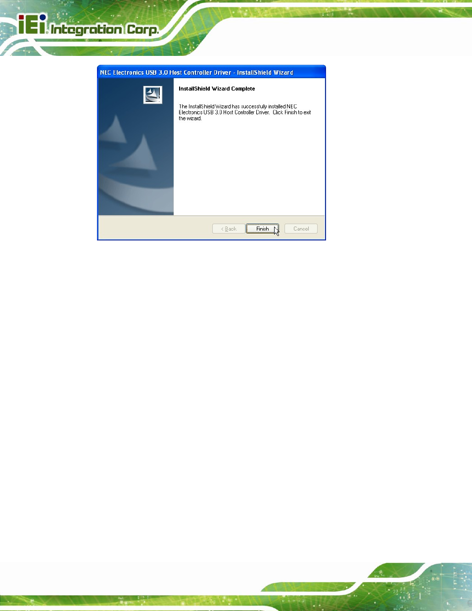 Figure 5-41: usb 3.0 driver update complete | IEI Integration AFL2-15A-H61 User Manual | Page 123 / 213