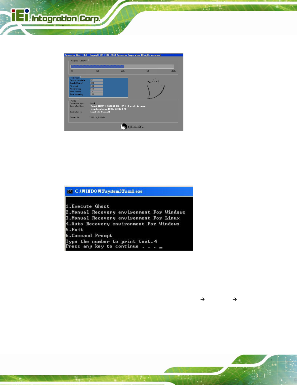 Figure c-28: image creation complete, Figure c-29: press any key to continue | IEI Integration AFL2-15A-H61 User Manual | Page 189 / 213