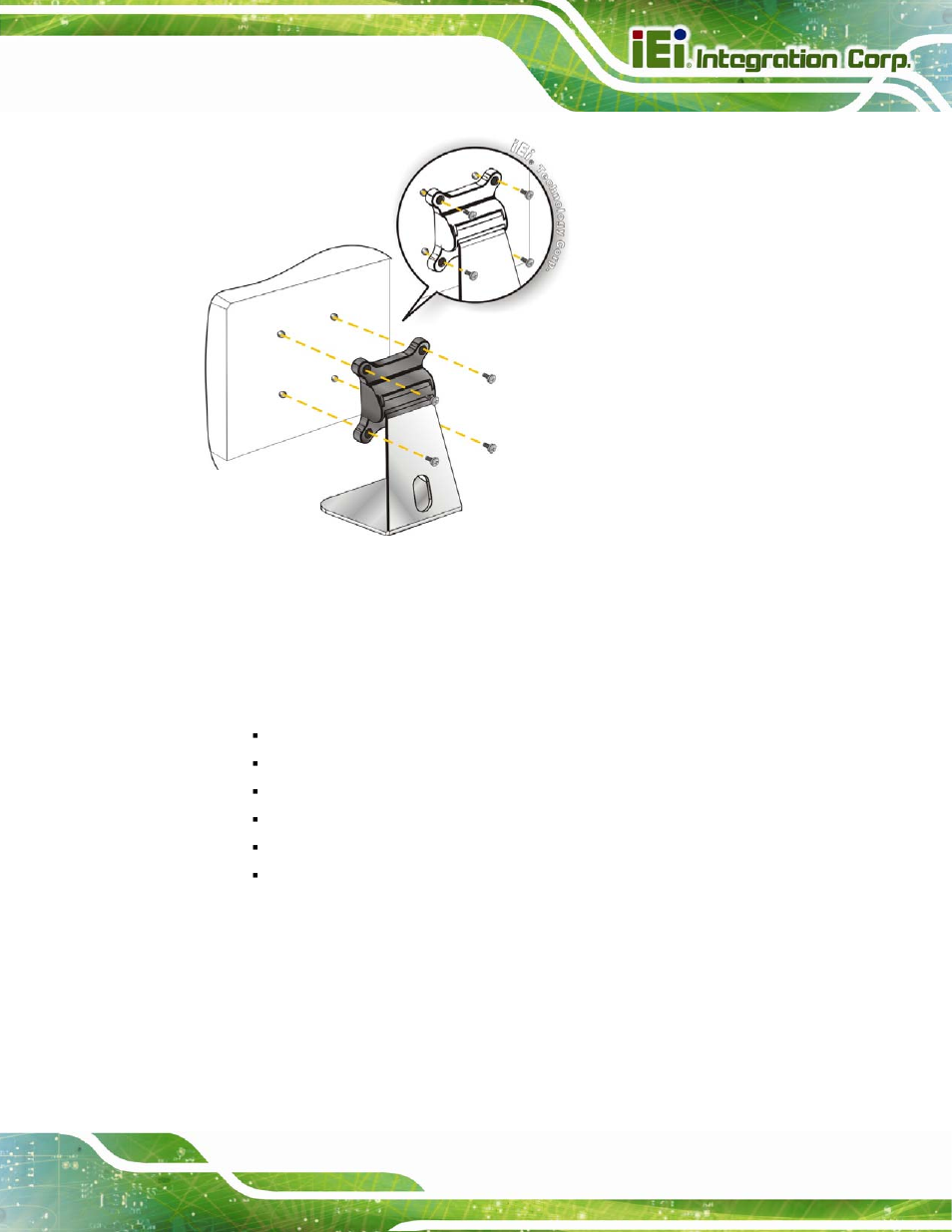 13 external peripheral device connection, Xternal, Eripheral | Evice, Onnection, Figure 3-19: stand mounting (stand-a/bxx) | IEI Integration AFL2-15A-H61 User Manual | Page 52 / 213
