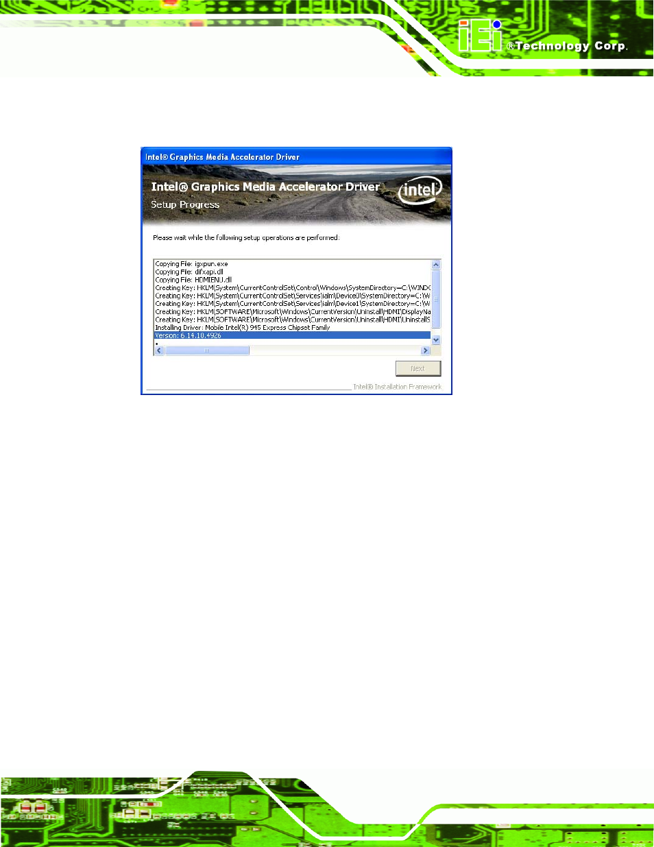 Figure 7-12: graphics driver setup operations | IEI Integration AFL2-12A-HM65 v1.00 User Manual | Page 117 / 186