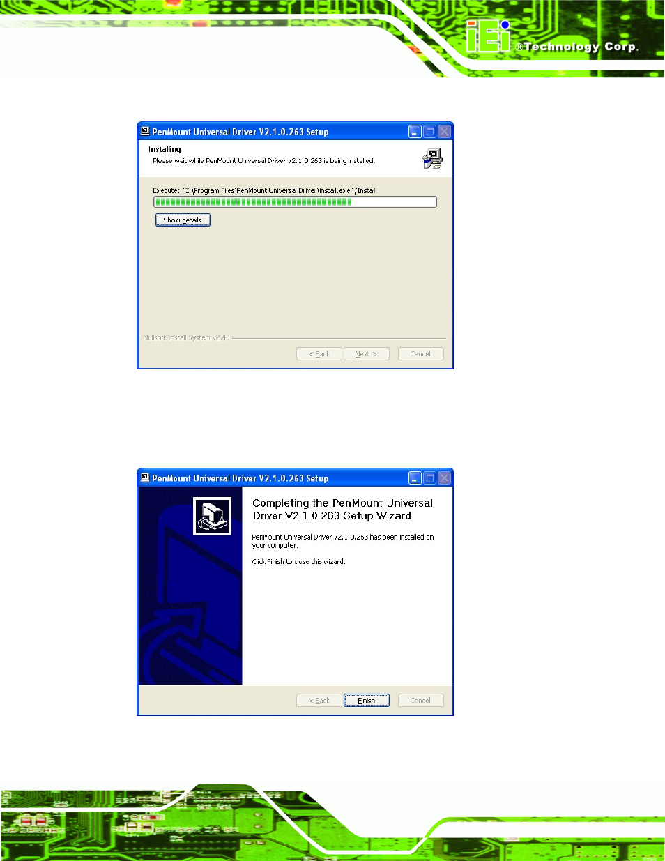 Figure 7-21: touch screen driver update complete | IEI Integration AFL2-12A-HM65 v1.00 User Manual | Page 123 / 186