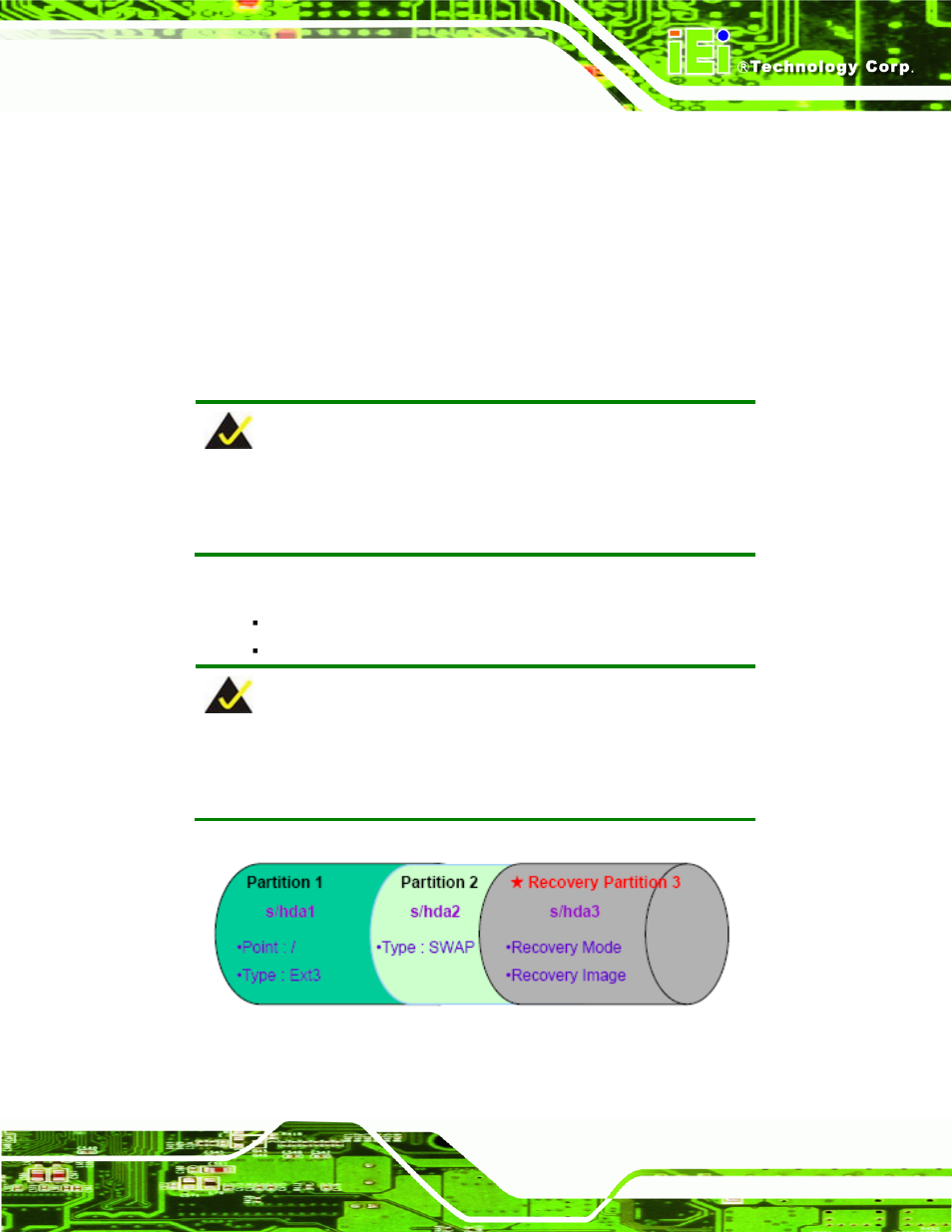 C.4 setup procedure for linux, Etup, Rocedure for | Inux, Figure c-29: partitions for linux, Ion c.3 | IEI Integration AFL2-12A-HM65 v1.00 User Manual | Page 161 / 186