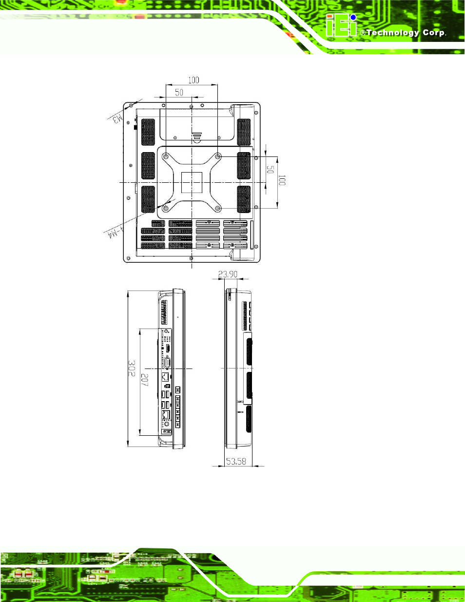 Figure 2-2: afl2-12a-hm65 dimensions (mm) cont | IEI Integration AFL2-12A-HM65 v1.00 User Manual | Page 29 / 186