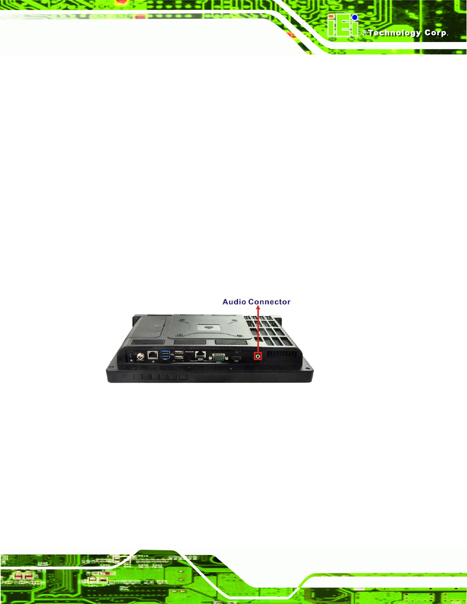 2 touch-screen module, 6 audio, 1 audio codec controller | 2 stereo speakers, Udio, Figure 2-6: lcd screen, Figure 2-7: audio jack | IEI Integration AFL2-12A-HM65 v1.00 User Manual | Page 33 / 186