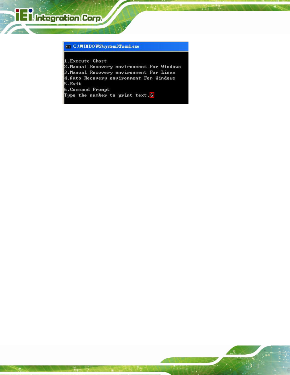 Figure c-4: command prompt | IEI Integration AFL2-12A-D525 User Manual | Page 140 / 180