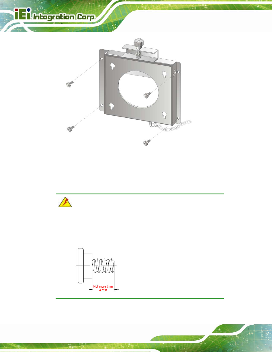 Figure 4-10: wall-mounting bracket | IEI Integration AFL2-12A-D525 User Manual | Page 50 / 180