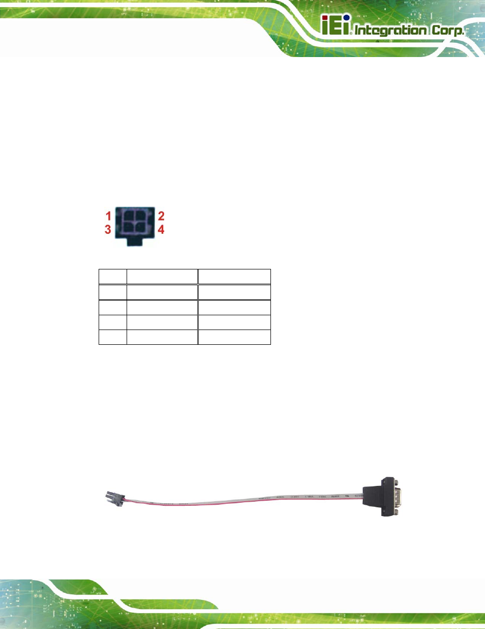 3 rs-422/485 serial port, Figure 4-23: rs-422/485 serial port, Figure 4-24: rs-422/485 cable | Table 4-3: rs-422/485 serial port pinouts | IEI Integration AFL2-12A-D525 User Manual | Page 61 / 180