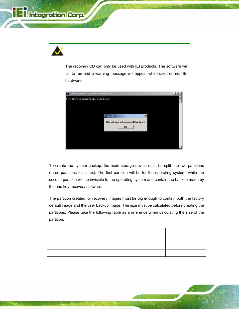 B.1.1 system requirement | IEI Integration AFL2-W15A-N270 v2.00 User Manual | Page 100 / 141