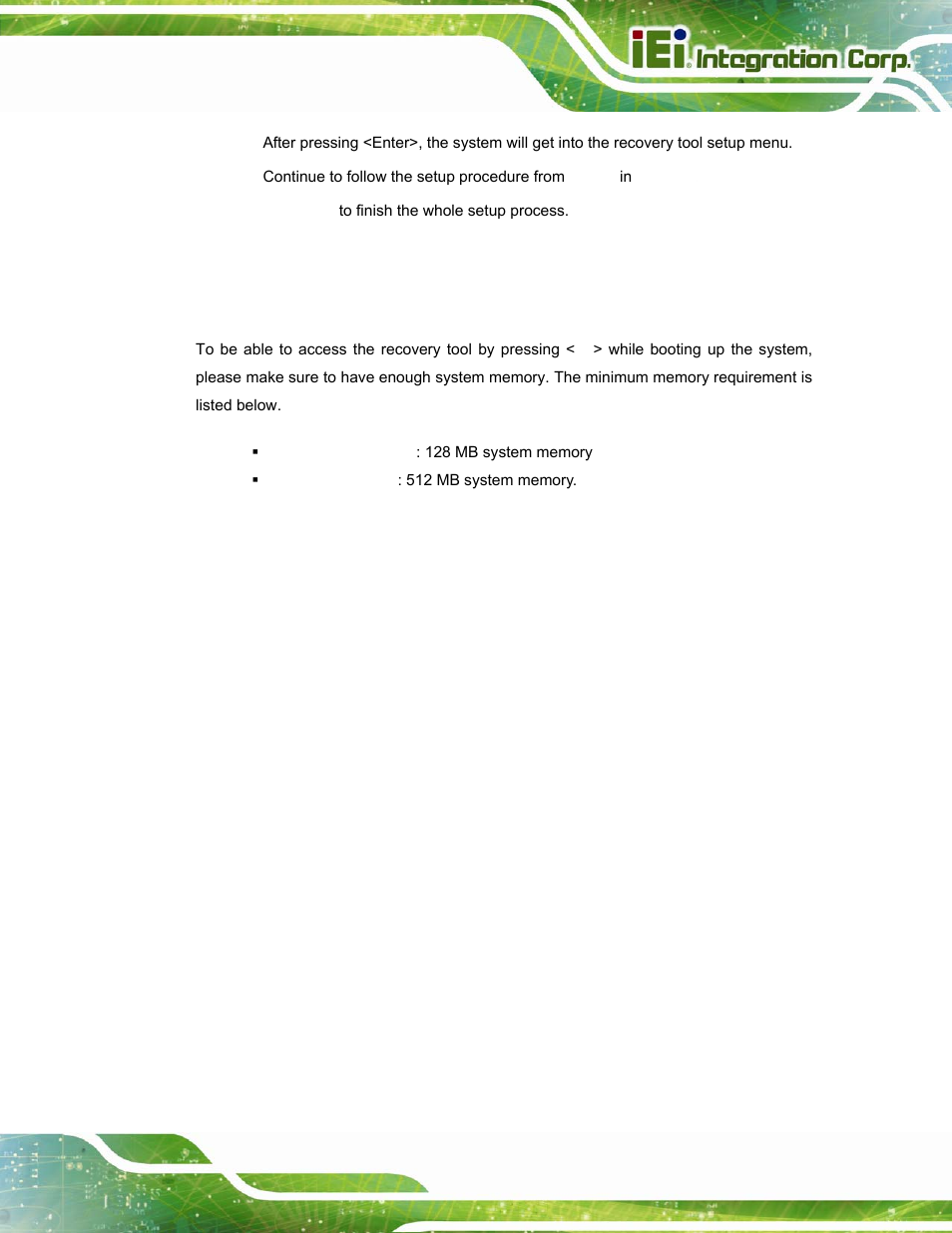 B.5.2 system memory requirement | IEI Integration AFL2-W15A-N270 v2.00 User Manual | Page 125 / 141