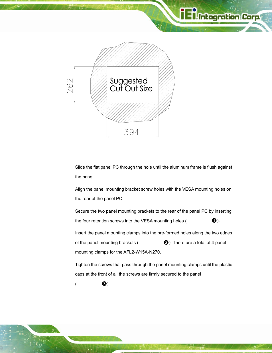 Figure 2-19: cutout | IEI Integration AFL2-W15A-N270 v2.00 User Manual | Page 43 / 141