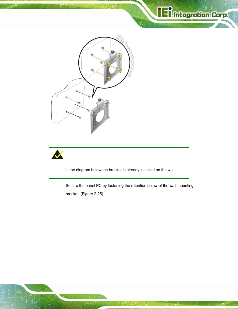Figure 2-24: chassis support screws | IEI Integration AFL2-W15A-N270 v2.00 User Manual | Page 47 / 141