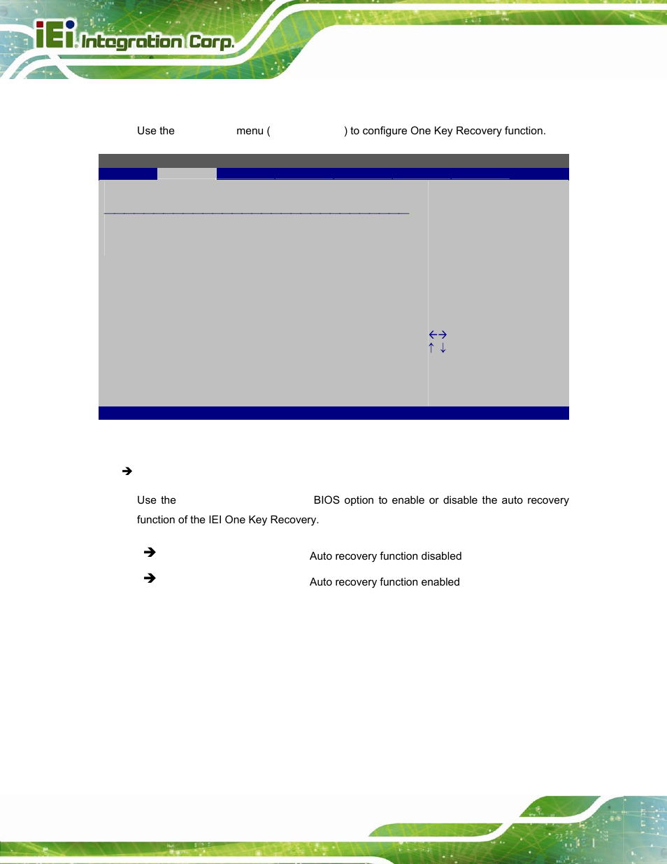 8 iei feature, Bios menu 13: iei feature | IEI Integration AFL2-W15A-N270 v2.00 User Manual | Page 76 / 141