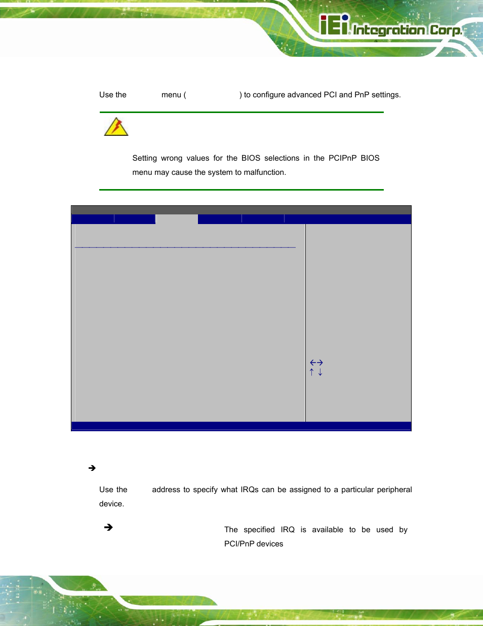 4 pci/pnp, Pci/p, Bios menu 14: pci/pnp configuration | IEI Integration AFL2-W15A-N270 v2.00 User Manual | Page 77 / 141