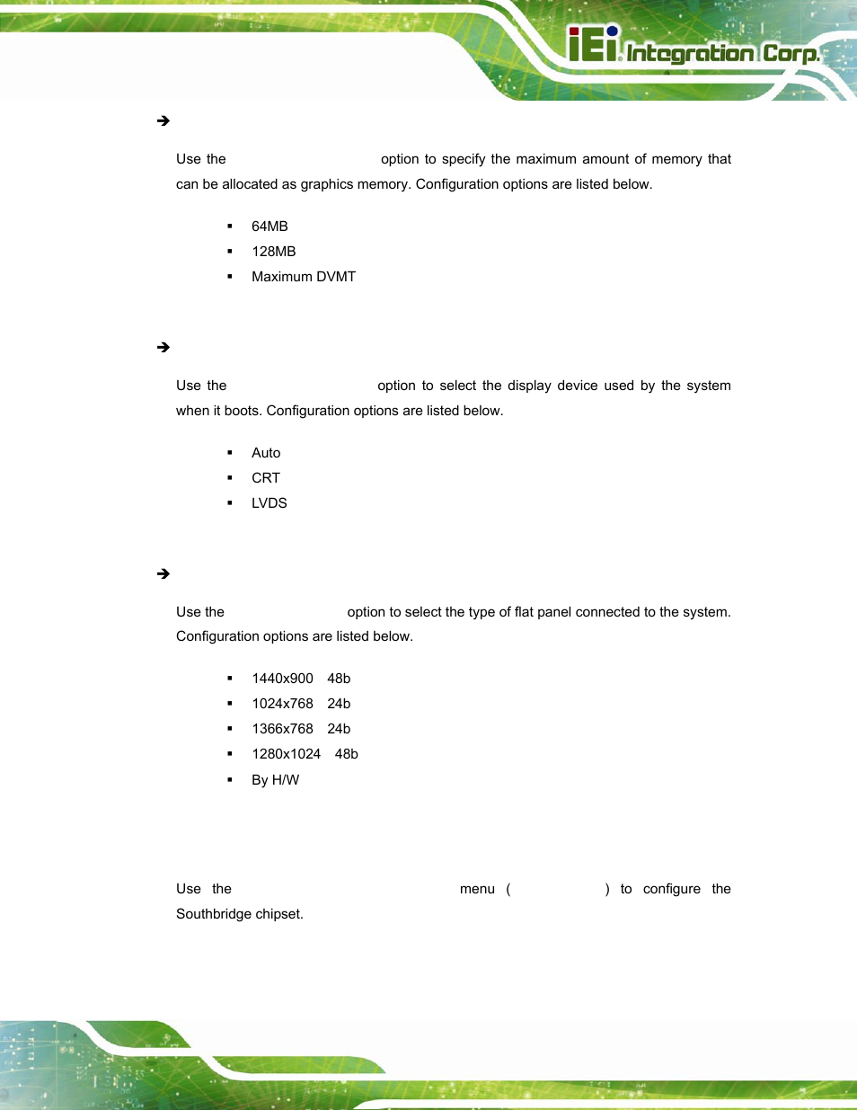 2 south bridge configuration | IEI Integration AFL2-W15A-N270 v2.00 User Manual | Page 87 / 141