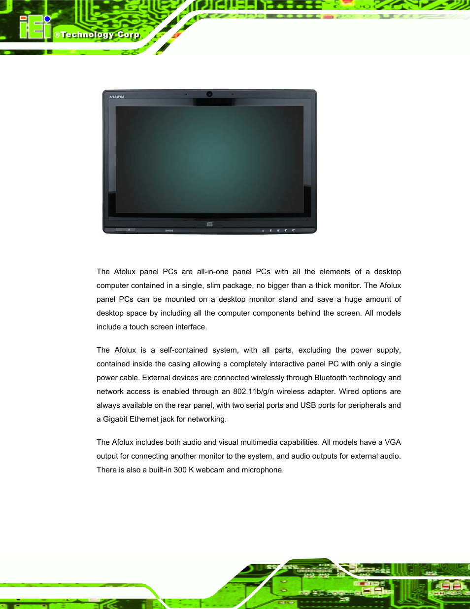 1 overview | IEI Integration AFL2-W15A-N270_W15A-L325 v1.01 User Manual | Page 14 / 165