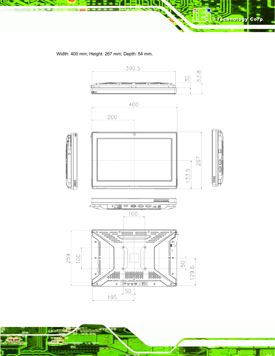 7 dimensions | IEI Integration AFL2-W15A-N270_W15A-L325 v1.01 User Manual | Page 21 / 165