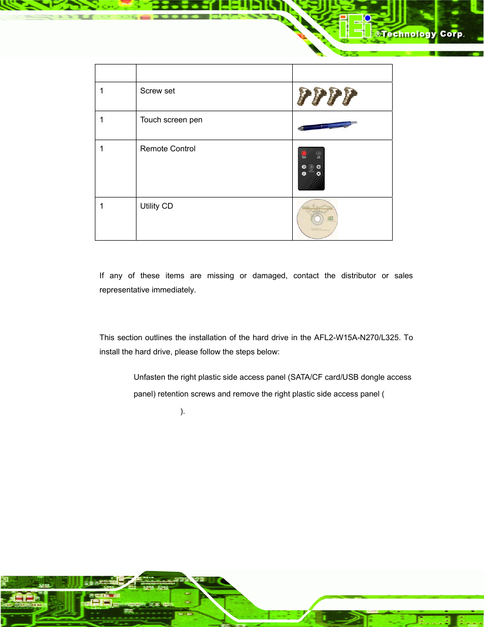 3 hard drive installation | IEI Integration AFL2-W15A-N270_W15A-L325 v1.01 User Manual | Page 25 / 165