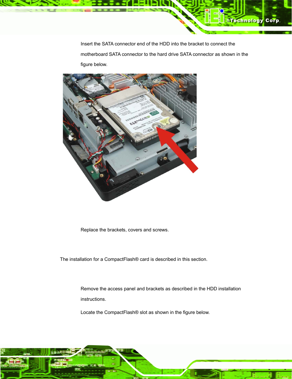 4 compactflash® installation, 1 compactflash® installation | IEI Integration AFL2-W15A-N270_W15A-L325 v1.01 User Manual | Page 27 / 165