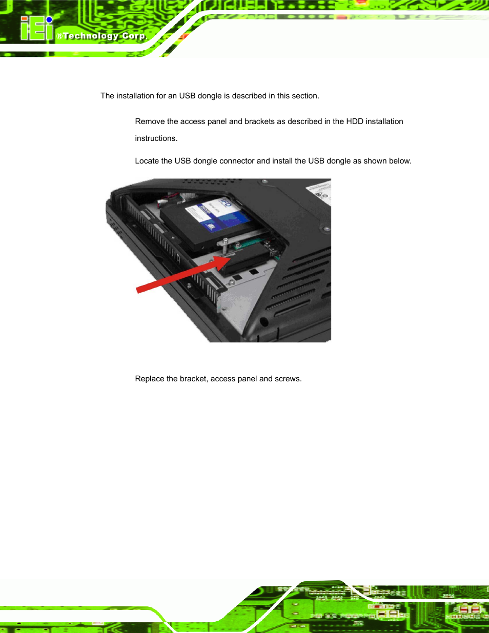 6 usb dongle installation (afl2-w15a-n270 only) | IEI Integration AFL2-W15A-N270_W15A-L325 v1.01 User Manual | Page 34 / 165