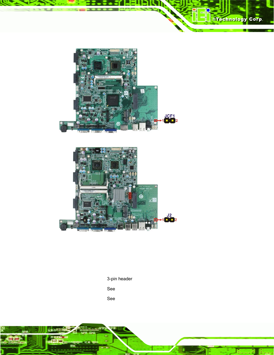 3 clear cmos jumper | IEI Integration AFL2-W15A-N270_W15A-L325 v1.01 User Manual | Page 37 / 165