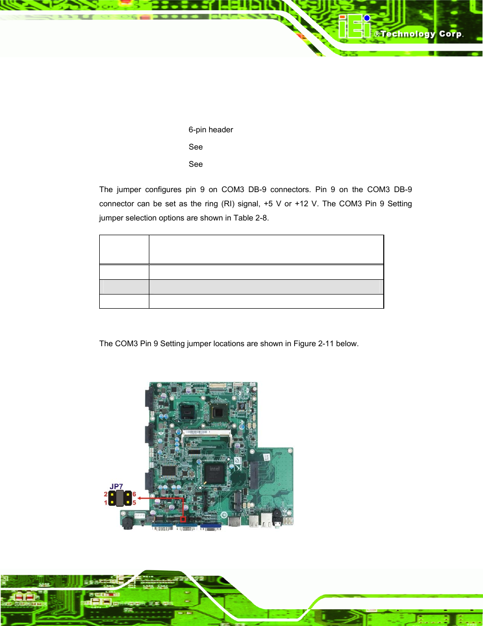 5 com 3 port pin 9 select | IEI Integration AFL2-W15A-N270_W15A-L325 v1.01 User Manual | Page 41 / 165