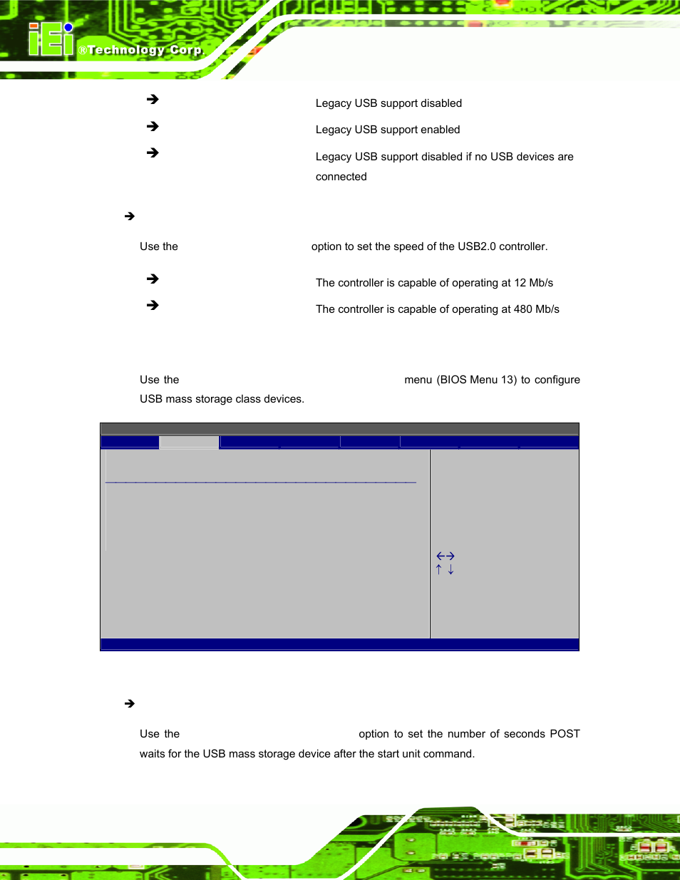 1 usb mass storage device configuration | IEI Integration AFL2-W15A-N270_W15A-L325 v1.01 User Manual | Page 90 / 165