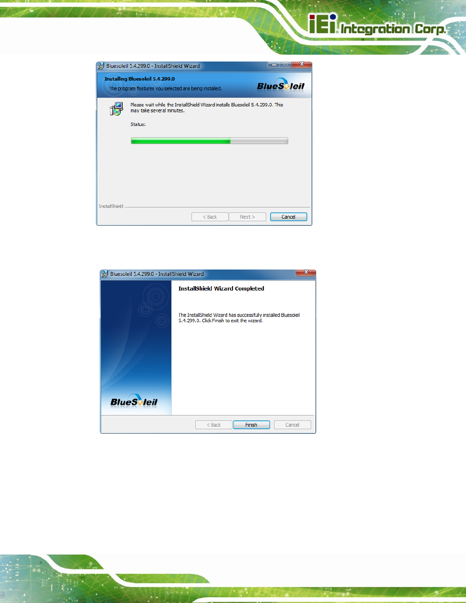 Figure 5-44: installing bluesoleil | IEI Integration AFL2-W10A-N28 User Manual | Page 119 / 206