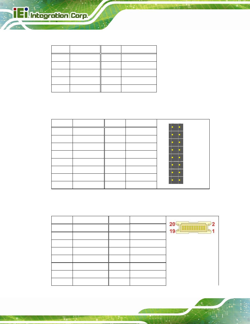 9 hot key connector (hotkeycn1), 10 led indicator connector (ledcn1), 11 lvds connector (lcd1) | Table 7-10: hotkey connector (hotkeycn1) pinouts | IEI Integration AFL2-W10A-N28 User Manual | Page 140 / 206