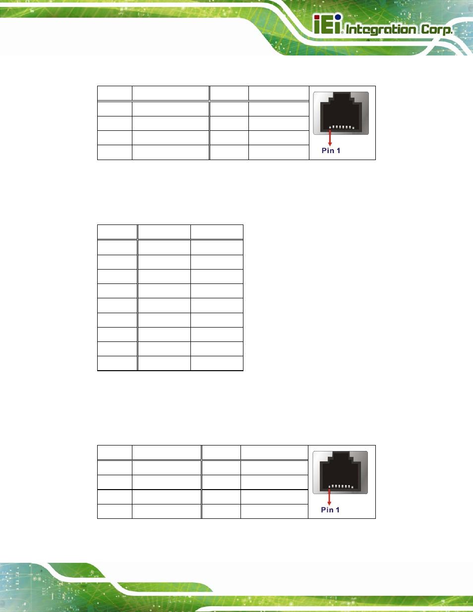 4 rs-422/485 rj-45 serial port (com2), 5 rs-232 rj-45 serial ports (com3), Table 7-32: rs-422/485 serial port (com2) pinouts | Table 7-33: db-9 connector pinout | IEI Integration AFL2-W10A-N28 User Manual | Page 147 / 206