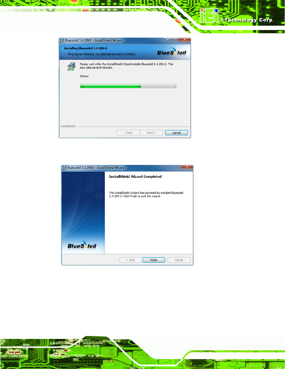 Figure 5-44: installing bluesoleil | IEI Integration AFL2-10A-N28 User Manual | Page 116 / 203