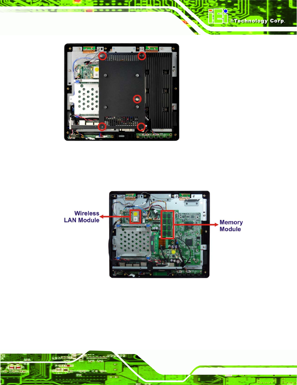 Figure 6-2: internal cover retention screws, Figure 6-3: internal components | IEI Integration AFL2-10A-N28 User Manual | Page 124 / 203