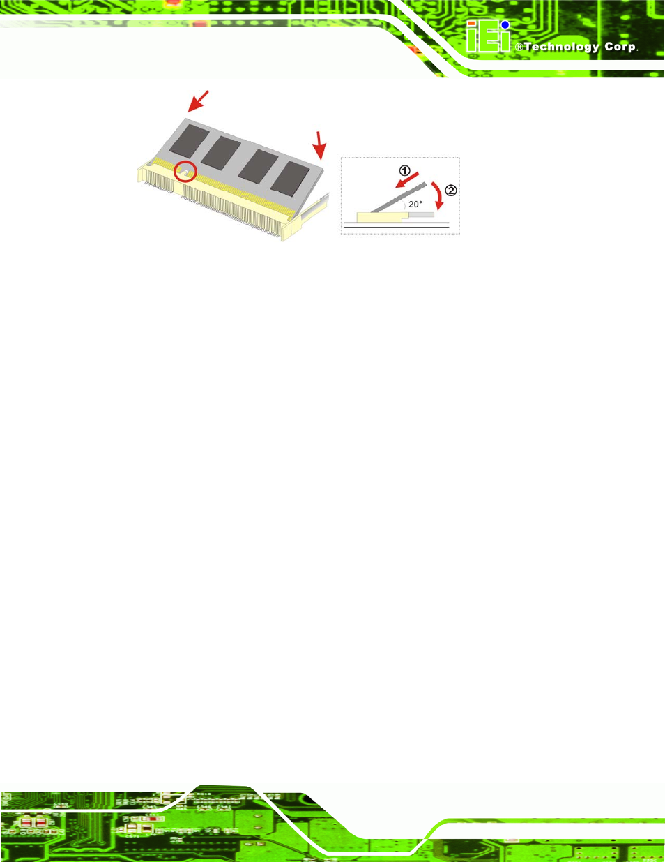 2 wlan card replacement, Figure 6-4: ddr so-dimm module installation, Figure 6-4 | IEI Integration AFL2-10A-N28 User Manual | Page 126 / 203