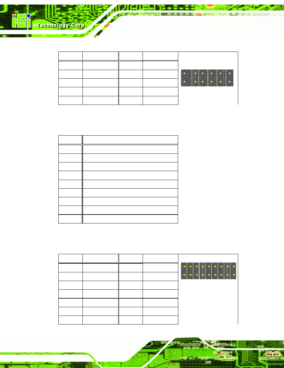 4 crt connector (vga1), 5 debug connector (lpc_debug1), 6 ec debug connector (cn1) | Table 7-5: crt connector (vga1) pinouts, Table 7-6: debug connector (lpc_debug1) pinouts | IEI Integration AFL2-10A-N28 User Manual | Page 135 / 203