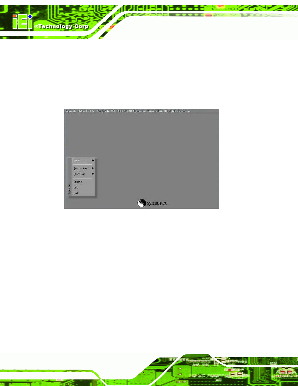 C.5.4 manual, Figure c-41: symantec ghost window | IEI Integration AFL2-10A-N28 User Manual | Page 185 / 203
