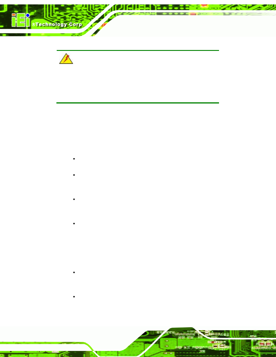1 anti-static precautions, 2 installation precautions, Static | Recautions, Nstallation | IEI Integration AFL2-10A-N28 User Manual | Page 35 / 203