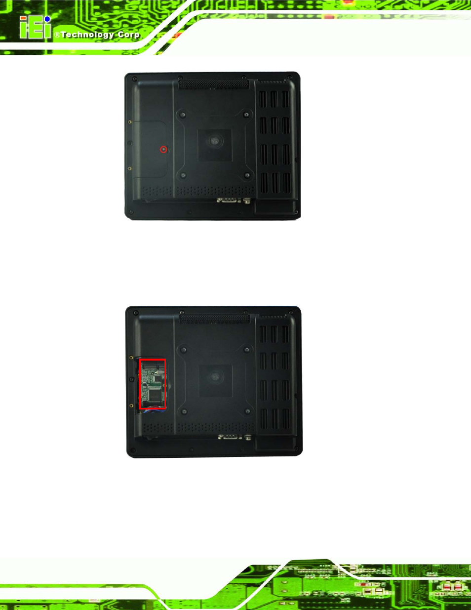 Figure 4-1: msata cover retention screw, Figure 4-2: pcie mini card slot | IEI Integration AFL2-08A-N26 User Manual | Page 40 / 195