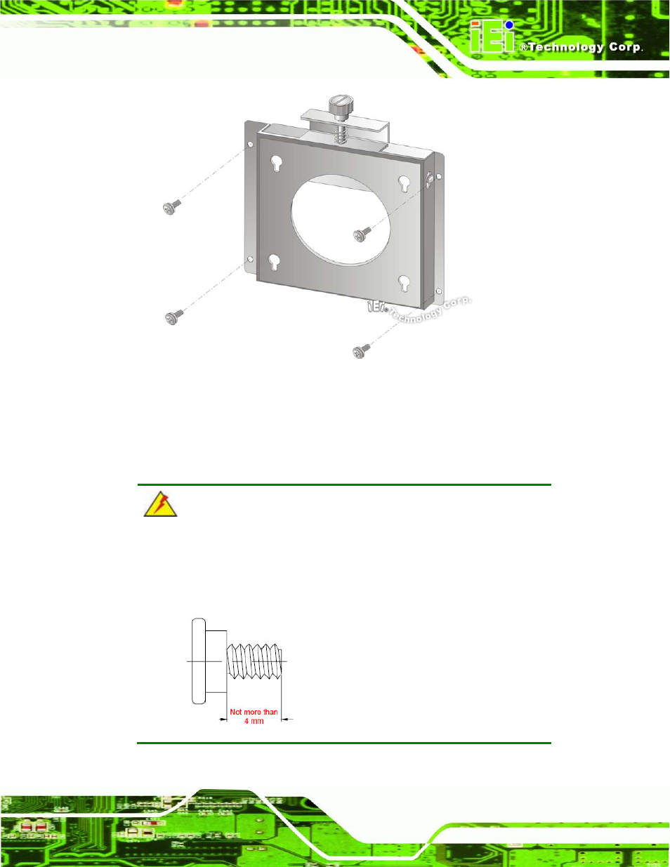Figure 4-9: wall-mounting bracket | IEI Integration AFL2-08A-N26 User Manual | Page 47 / 195