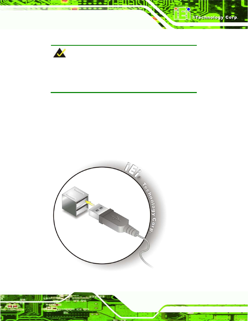 5 usb device connection, Figure 4-21: usb device connection | IEI Integration AFL2-08A-N26 User Manual | Page 57 / 195