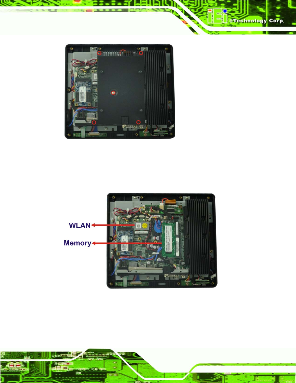 Figure 6-2: internal cover retention screws, Figure 6-3: internal components | IEI Integration AFL2-08A-N26 User Manual | Page 77 / 195