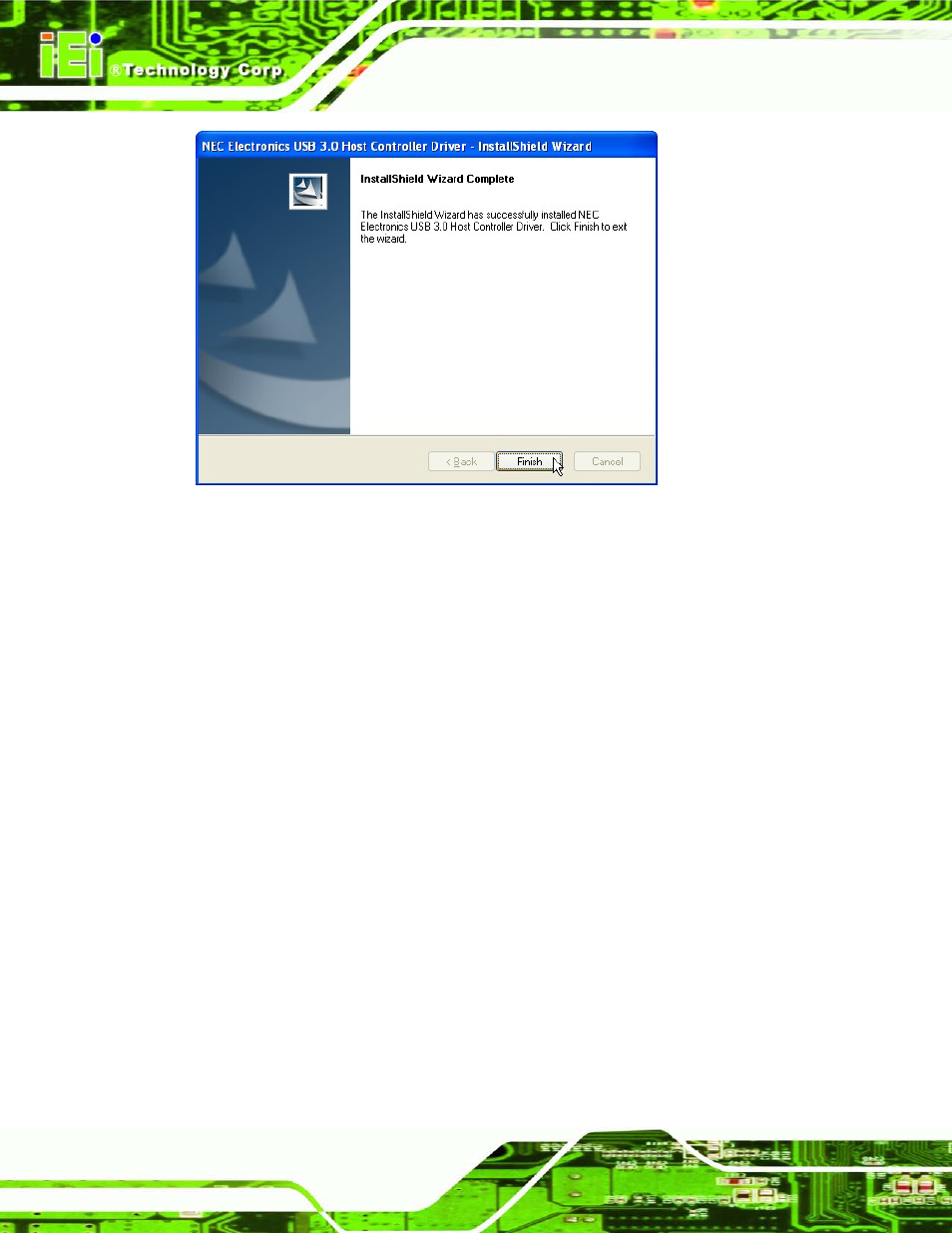 9 wi-fi driver installation, River, Nstallation | Figure 8-33: usb 3.0 driver update complete, 9 wi-fi drive r in s ta lla tio n | IEI Integration AFL2-W07A-N26 User Manual | Page 132 / 195