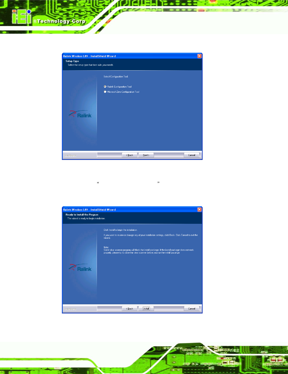 Figure 8-36: configuration tool, Figure 8-37: ready to install the program | IEI Integration AFL2-W07A-N26 User Manual | Page 134 / 195