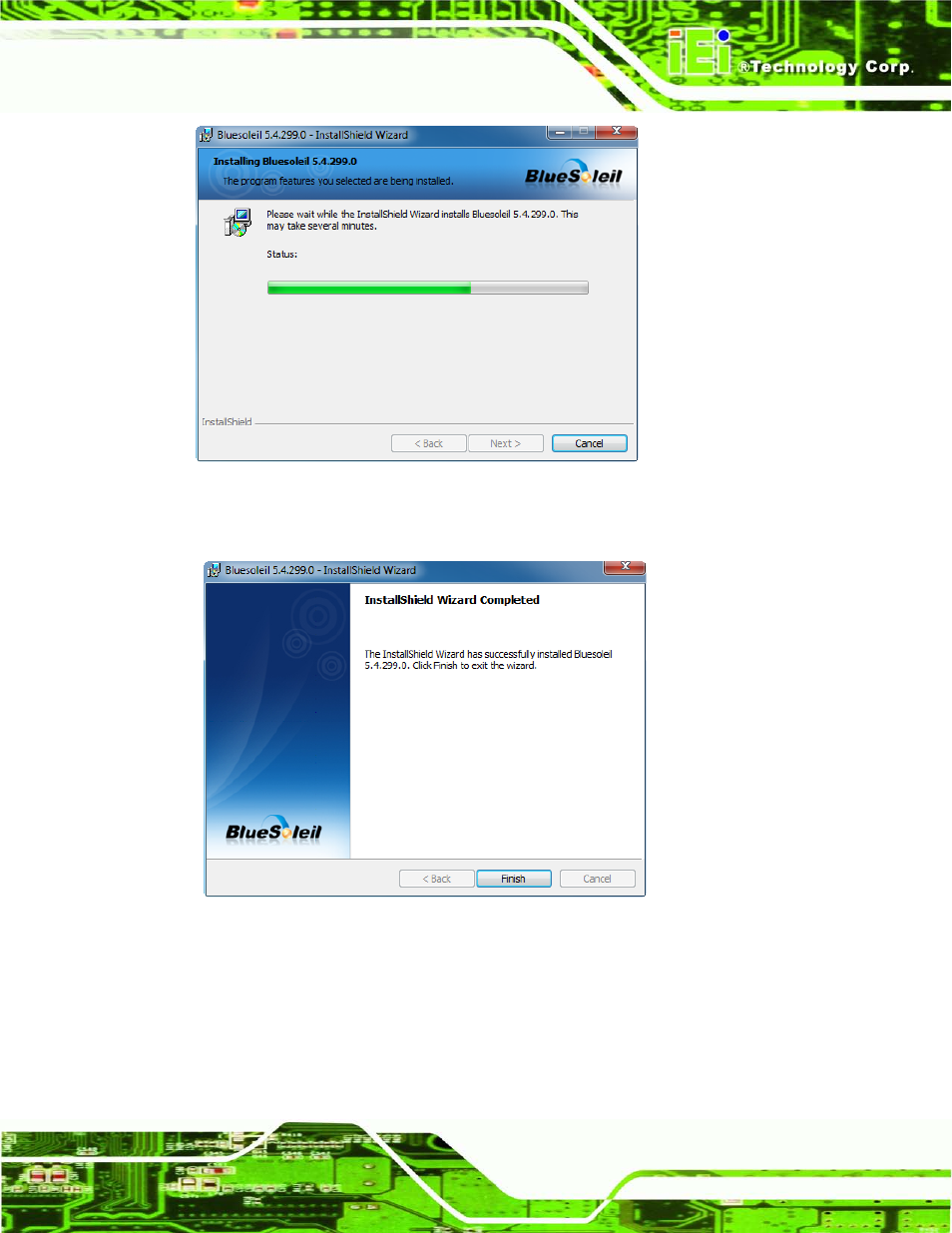 Figure 8-44: installing bluesoleil | IEI Integration AFL2-W07A-N26 User Manual | Page 139 / 195