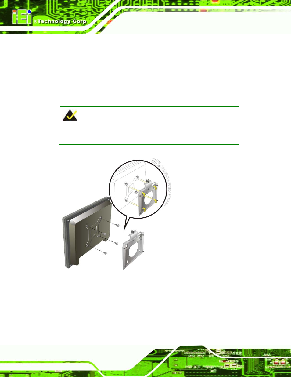 Figure 4-10: chassis support screws | IEI Integration AFL2-W07A-N26 User Manual | Page 48 / 195