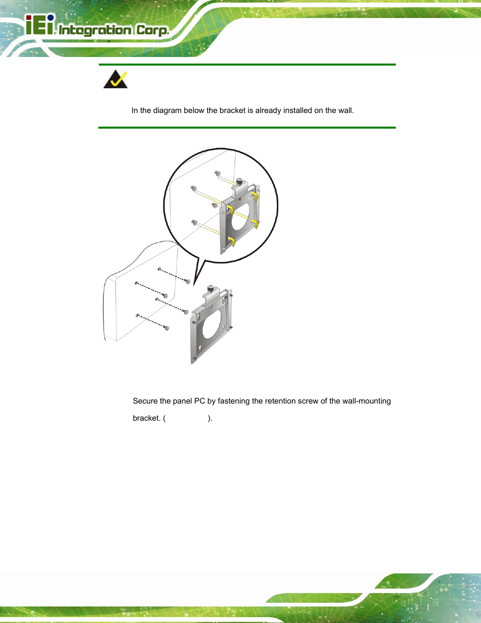 Figure 3-14: chassis support screws | IEI Integration POC-17i_19i-Series_IEI User Manual | Page 46 / 128