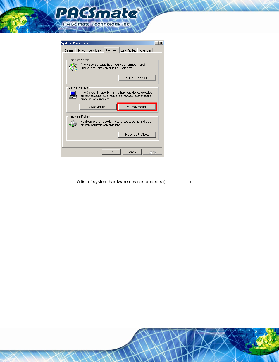 Figure 7-32: device manager tab | IEI Integration IBS-19A User Manual | Page 110 / 177