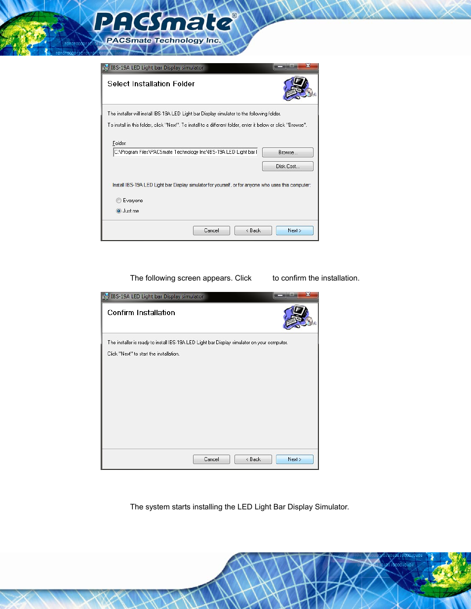 Figure d-7: select installation folder, Figure d-8: confirm installation | IEI Integration IBS-19A User Manual | Page 137 / 177