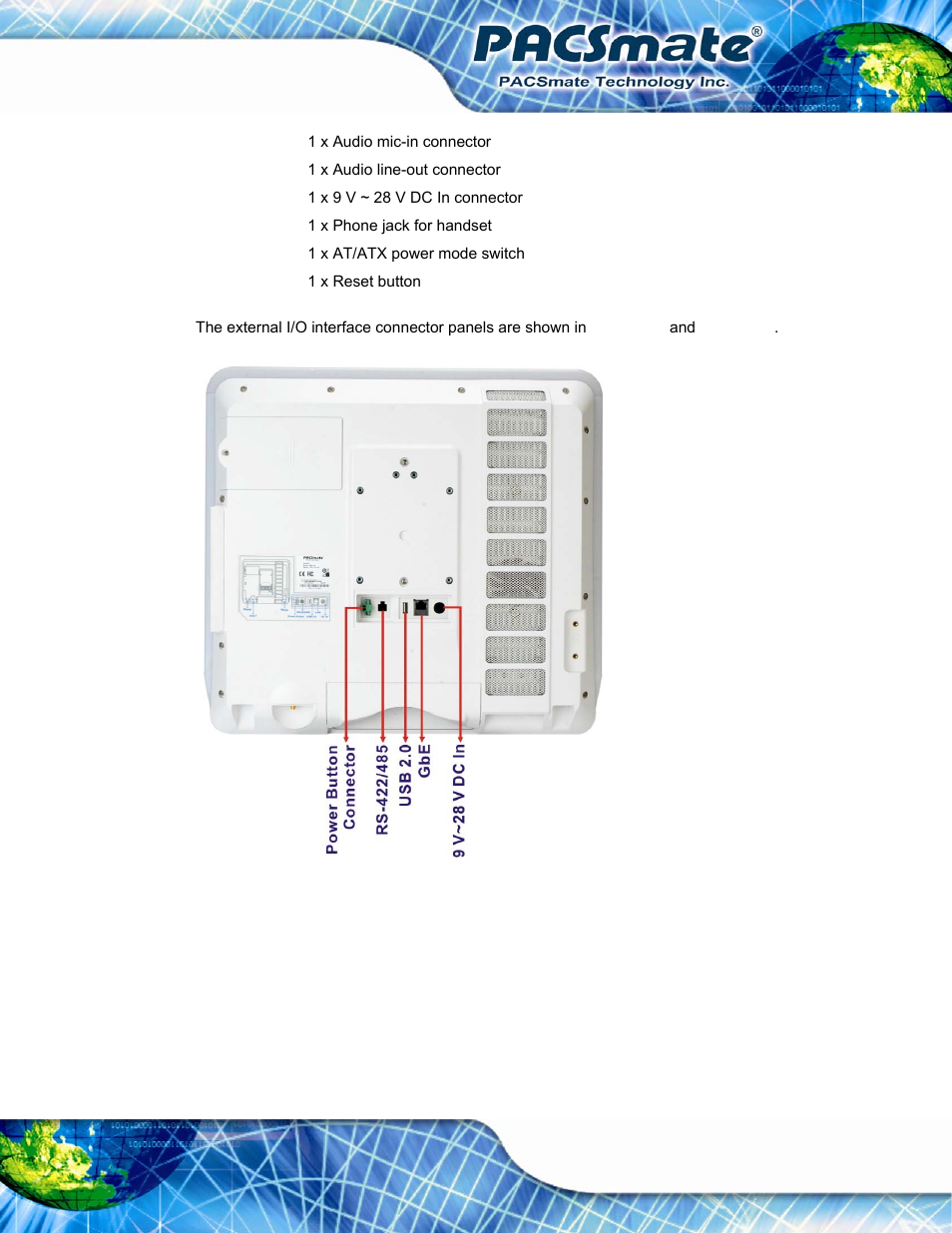 Figure 1-6: i/o interface connector panel (rear) | IEI Integration IBS-19A User Manual | Page 23 / 177