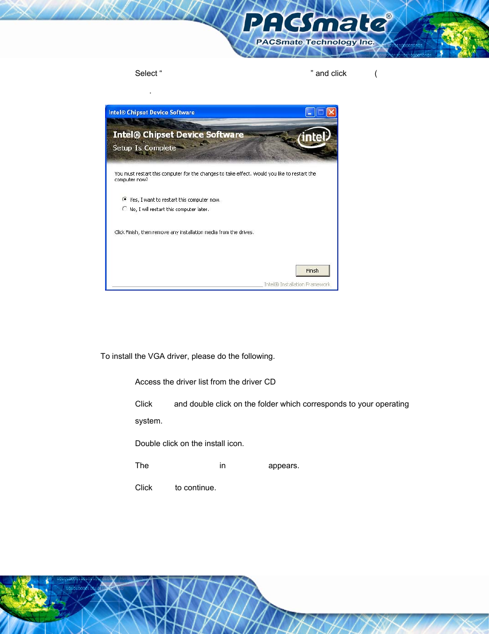 4 vga driver installation, River, Nstallation | IEI Integration IBS-19A User Manual | Page 95 / 177