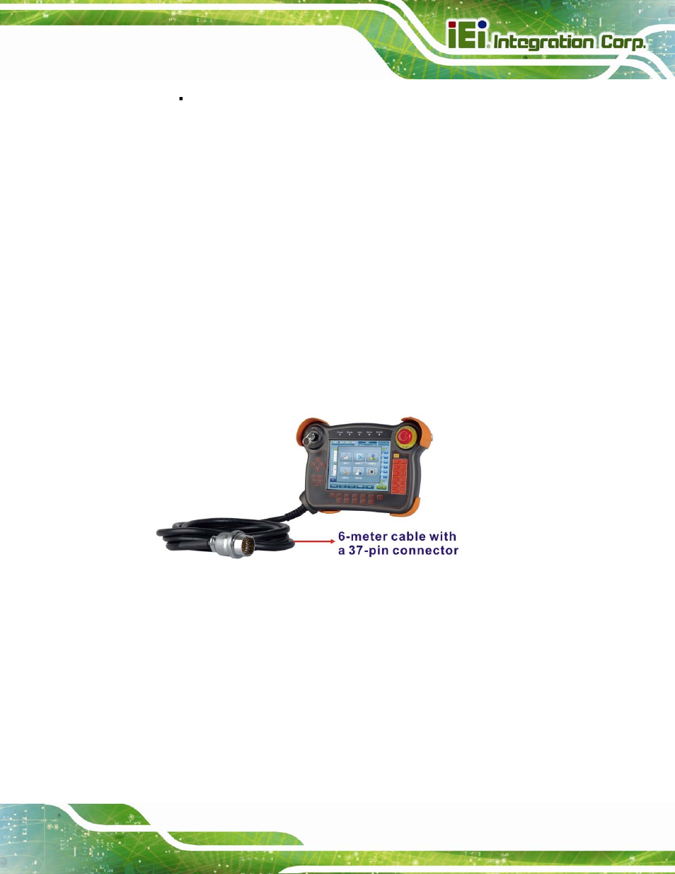 3 system connection, 1 robot-tp-65m/k-ml connection, Ystem | Onnection, Figure 3-1: robot-tp-65m/k-ml with cable | IEI Integration Robot-TP-65M User Manual | Page 22 / 39